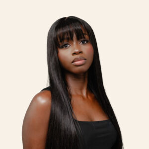 bone straight with fringe